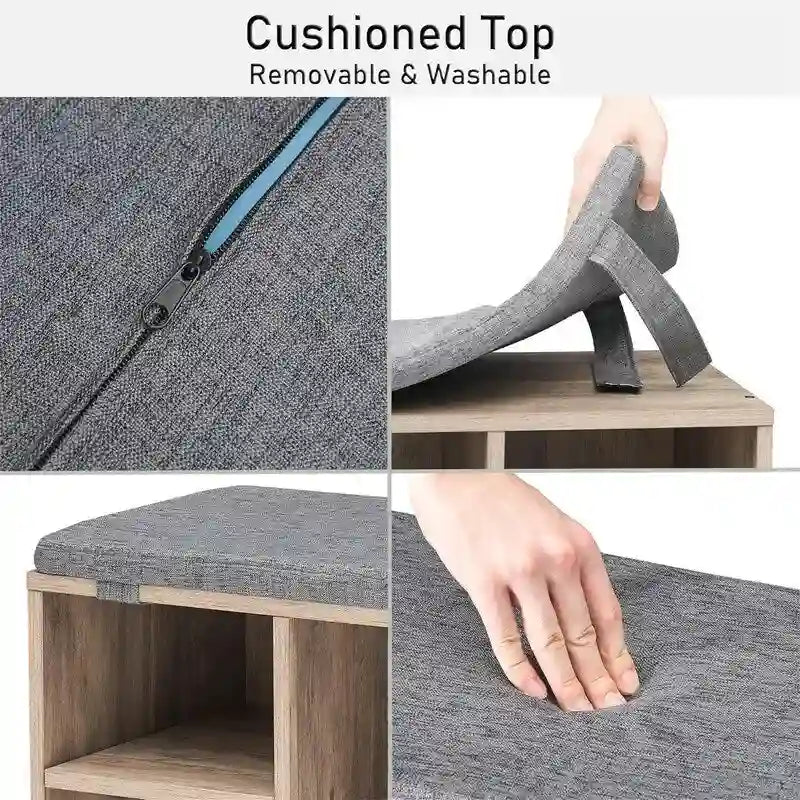 Shoe Bench Entryway with Storage - 11.9 D x 20 W x 20.8 H