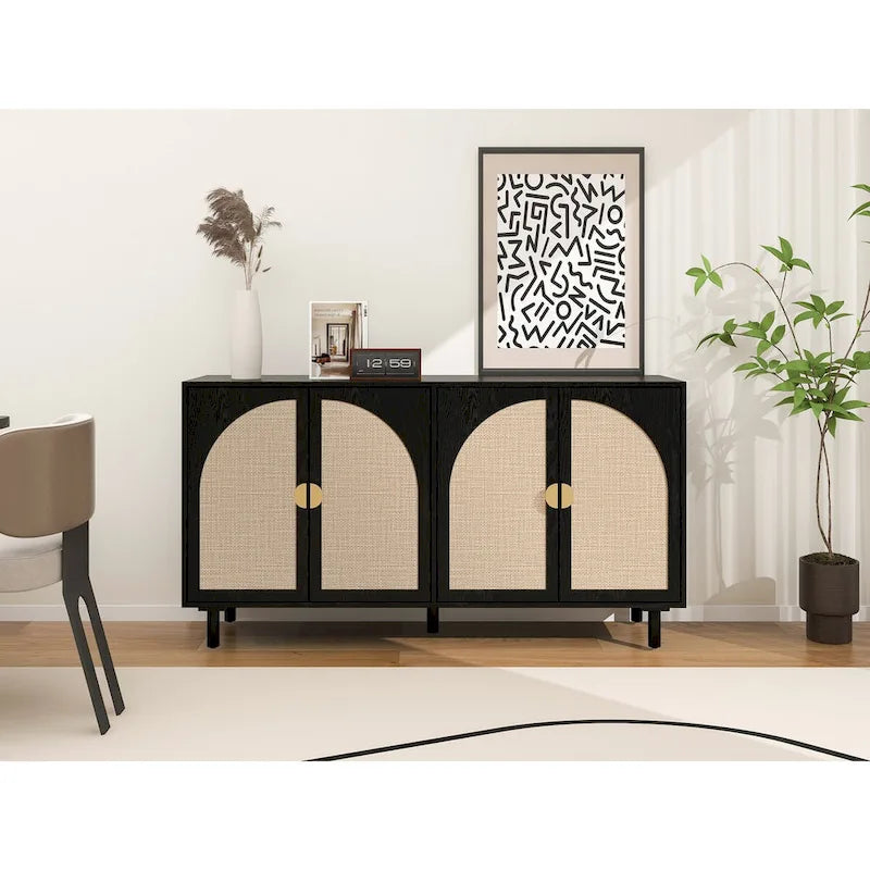4 Door Cabinet, Suitable for Bedroom, Living Room, Study