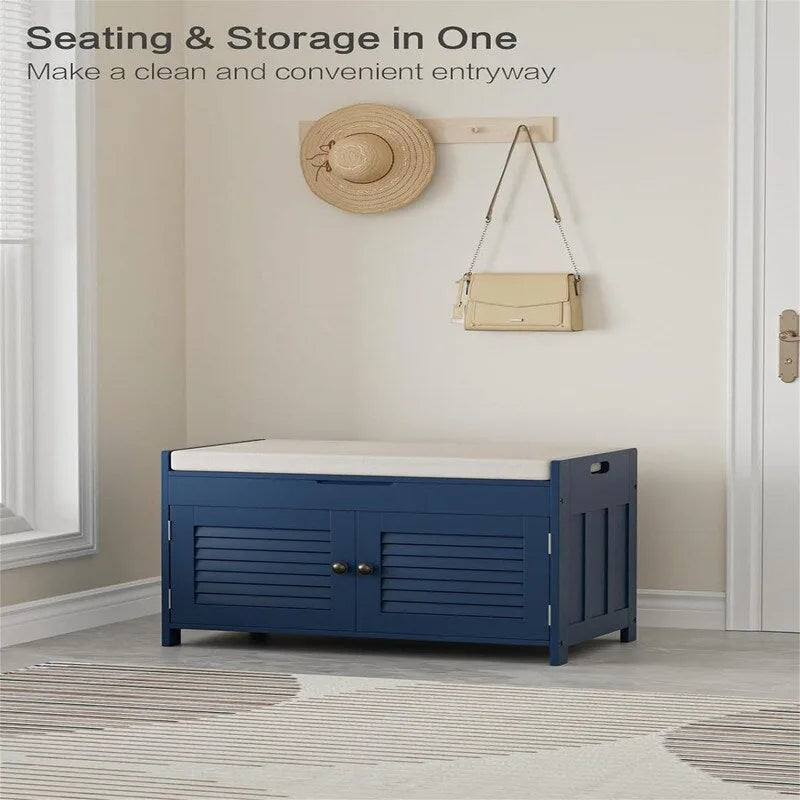 Shoe Storage Bench - 15.94 D x 28.35 W x 17.87 H