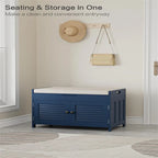 Shoe Storage Bench - 15.94 D x 28.35 W x 17.87 H
