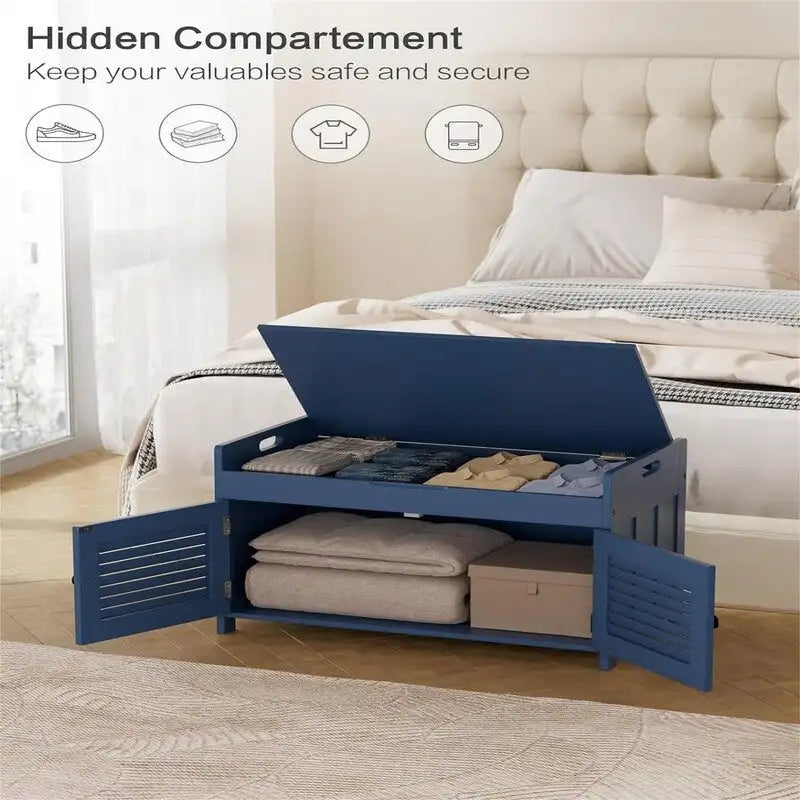 Shoe Storage Bench - 15.94 D x 28.35 W x 17.87 H