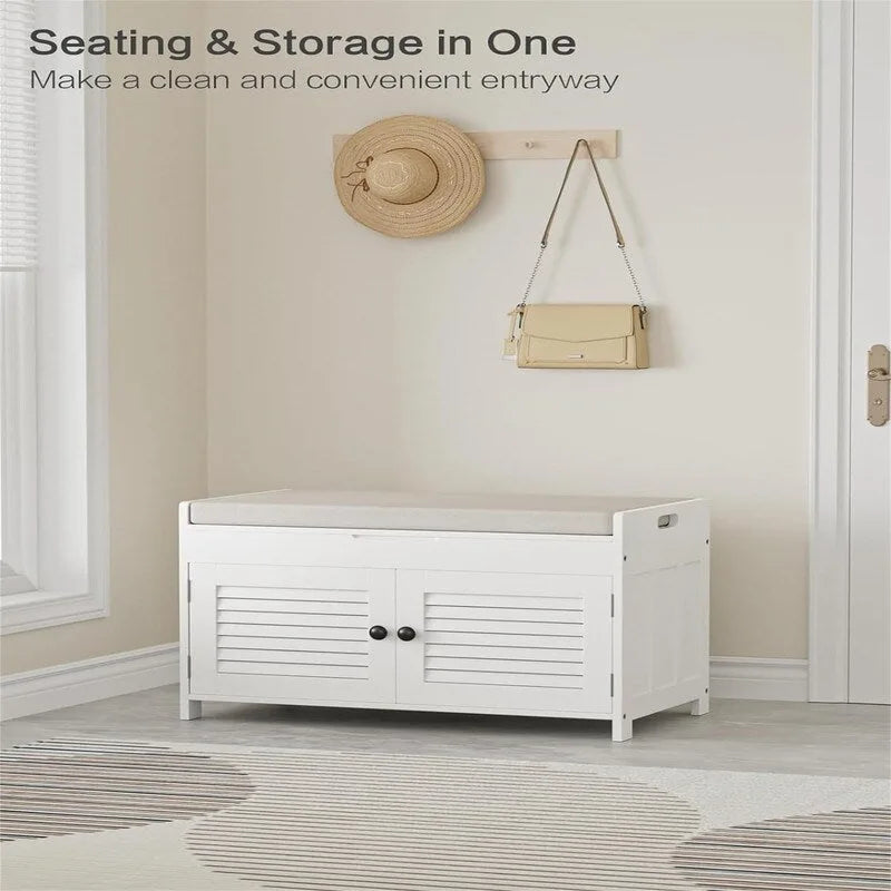 Shoe Storage Bench - 15.94 D x 28.35 W x 17.87 H