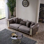 Kamelya 2-Pieces One Sofa One Loveseat Living Room Set, Metal Leg, Pillow Back