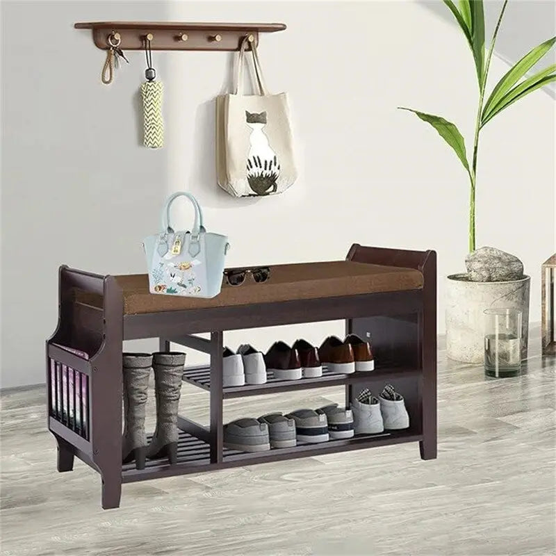 Shoe Rack Bench 2-Tier - 11.7 D x 39 W x 19.5 H