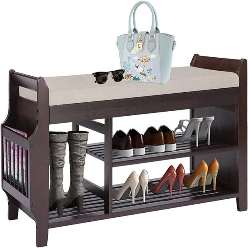 Shoe Rack Bench 2-Tier - 11.7 D x 39 W x 19.5 H