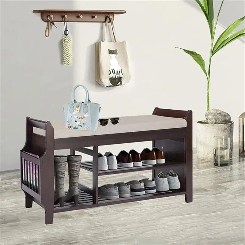 Shoe Rack Bench 2-Tier - 11.7 D x 39 W x 19.5 H