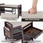 Shoe Rack Bench 2-Tier - 11.7 D x 39 W x 19.5 H