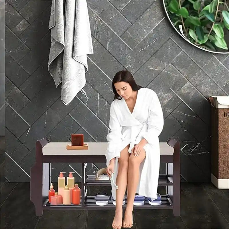 Shoe Rack Bench 2-Tier - 11.7 D x 39 W x 19.5 H