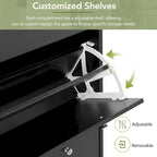 Shoe Cabinet with 3 Flip Drawers,Wood Grain Pattern with 3 Hooks,Free Standing Shoe Rack with Adjustable Panel