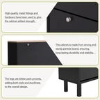 Shoe Cabinet with 3 Flip Drawers,Wood Grain Pattern with 3 Hooks,Free Standing Shoe Rack with Adjustable Panel