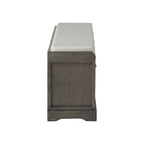 Wood Storage Bench with 3 Drawers and 3 Baskets