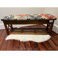HERAT ORIENTAL Handmade Kilim Upholstered Bench with Drawers - 14  x 19  x 47 