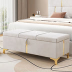 47.20  Upholstered Storage PU Bench with Fully Assembled Metal Legs