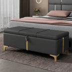 47.20  Upholstered Storage PU Bench with Fully Assembled Metal Legs