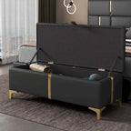 47.20  Upholstered Storage PU Bench with Fully Assembled Metal Legs