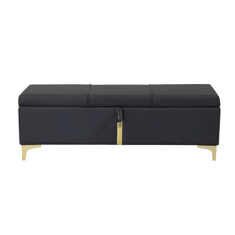 47.20  Upholstered Storage PU Bench with Fully Assembled Metal Legs