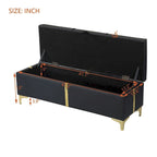 47.20  Upholstered Storage PU Bench with Fully Assembled Metal Legs