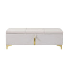 47.20  Upholstered Storage PU Bench with Fully Assembled Metal Legs