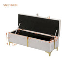 47.20  Upholstered Storage PU Bench with Fully Assembled Metal Legs