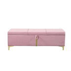 47.20  Upholstered Storage PU Bench with Fully Assembled Metal Legs