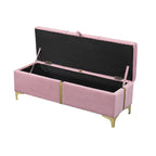 47.20  Upholstered Storage PU Bench with Fully Assembled Metal Legs