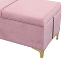 47.20  Upholstered Storage PU Bench with Fully Assembled Metal Legs
