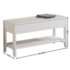Solid Wood Shoe Bench with Storage and Legs