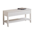 Solid Wood Shoe Bench with Storage and Legs