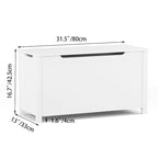 Kids Wooden Toy Box Storage with Safety Hinged Lid for Ages 3+ For Living Room,Dining Room,Entryway