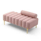 53.2  Width Modern End of Bed Bench Fabric Upholstered 2 Seater Sofa Couch Entryway Ottoman Bench