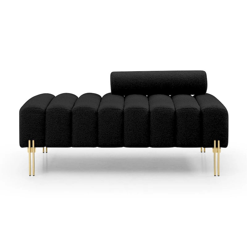 53.2  Width Modern End of Bed Bench Fabric Upholstered 2 Seater Sofa Couch Entryway Ottoman Bench