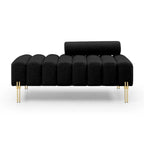 53.2  Width Modern End of Bed Bench Fabric Upholstered 2 Seater Sofa Couch Entryway Ottoman Bench