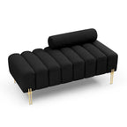 53.2  Width Modern End of Bed Bench Fabric Upholstered 2 Seater Sofa Couch Entryway Ottoman Bench