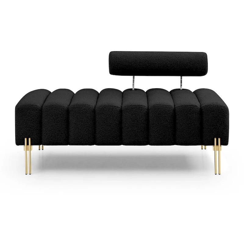 53.2  Width Modern End of Bed Bench Fabric Upholstered 2 Seater Sofa Couch Entryway Ottoman Bench