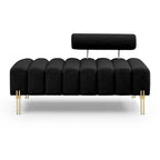 53.2  Width Modern End of Bed Bench Fabric Upholstered 2 Seater Sofa Couch Entryway Ottoman Bench