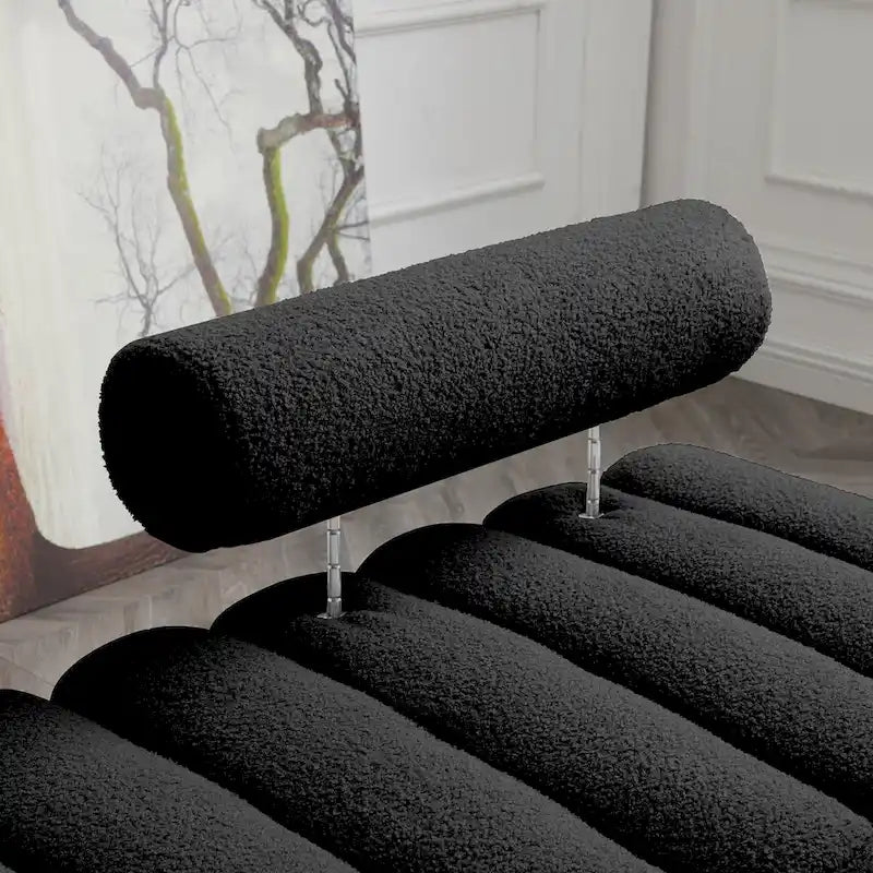 53.2  Width Modern End of Bed Bench Fabric Upholstered 2 Seater Sofa Couch Entryway Ottoman Bench