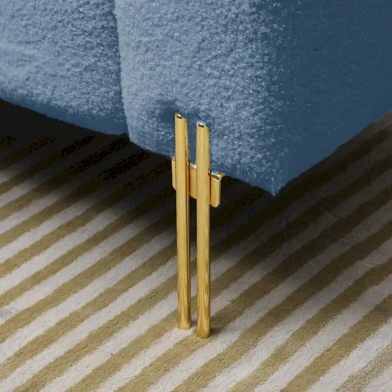 53.2  Width Modern End of Bed Bench Fabric Upholstered 2 Seater Sofa Couch Entryway Ottoman Bench