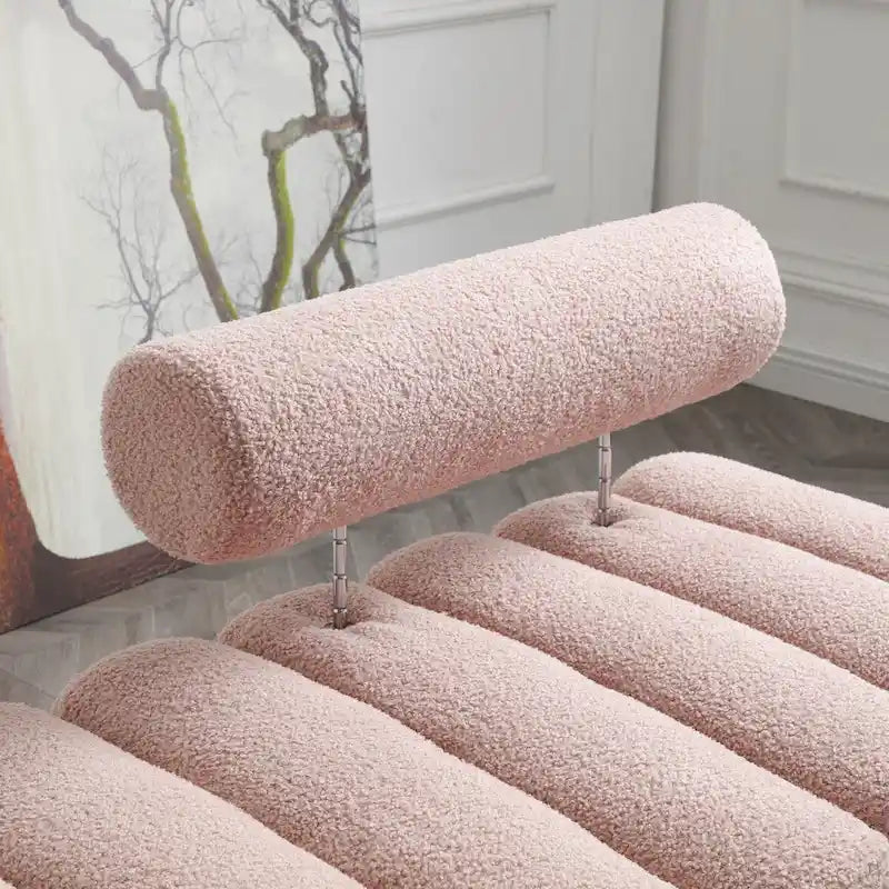 53.2  Width Modern End of Bed Bench Fabric Upholstered 2 Seater Sofa Couch Entryway Ottoman Bench