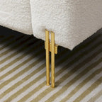 53.2  Width Modern End of Bed Bench Fabric Upholstered 2 Seater Sofa Couch Entryway Ottoman Bench