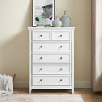 Modern Dresser 6 Drawers Cabinet,Chest of Drawers Closet Organizers and Storage Clothes Storage Drawers Cabinet for Living Room