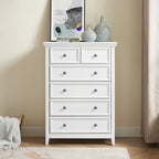 Modern Dresser 6 Drawers Cabinet,Chest of Drawers Closet Organizers and Storage Clothes Storage Drawers Cabinet for Living Room