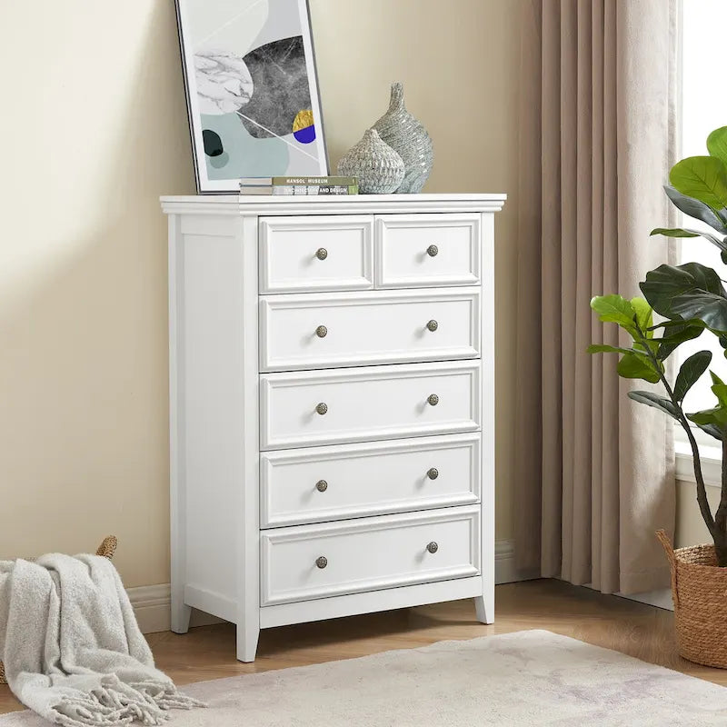 Modern Dresser 6 Drawers Cabinet,Chest of Drawers Closet Organizers and Storage Clothes Storage Drawers Cabinet for Living Room