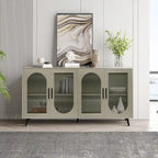 TV Stand for 65+ Inch TV, Wood TV Stand with Storage Cabinet & Adjustable Shelves, Media TV Console for Living Room Bedroom