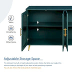 TV Stand for 65+ Inch TV, Wood TV Stand with Storage Cabinet & Adjustable Shelves, Media TV Console for Living Room Bedroom