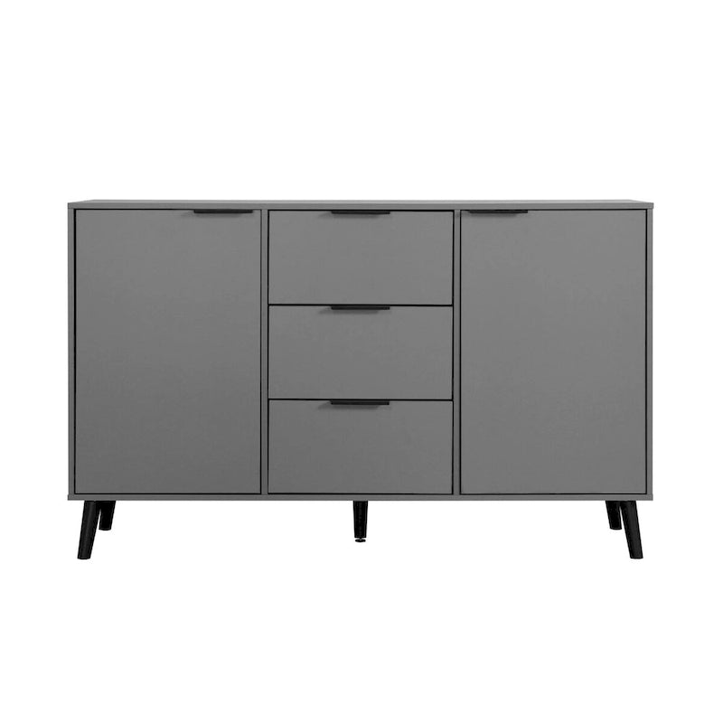 Sideboard Buffet Cabinet with Storage, Wood Coffee Bar Cabinet, 47.2  Kitchen Cabinet with 3 Drawers & 2 Doors