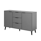 Sideboard Buffet Cabinet with Storage, Wood Coffee Bar Cabinet, 47.2  Kitchen Cabinet with 3 Drawers & 2 Doors