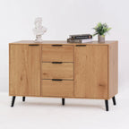 Sideboard Buffet Cabinet with Storage, Wood Coffee Bar Cabinet, 47.2  Kitchen Cabinet with 3 Drawers & 2 Doors