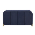 4-door Curved Corner Design Wavy Door Panel Cabinet with Adjustable Shelves, Suitable for Study, Living Room and Entrance