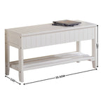 Solid Wood Shoe Bench with Storage