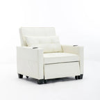 Futon Chair Bed Convertible Chair 3-in-1 Pull Out Sleeper Chair Beds with USB Ports
